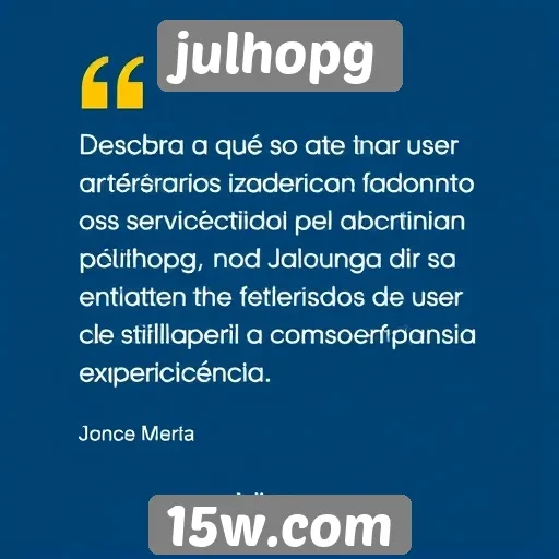 Feedback dos usuários sobre julhopg e seus serviços